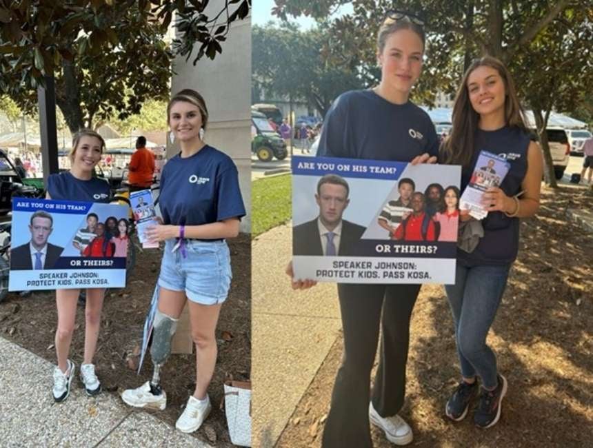 Student Ambassadors Handing Out Information